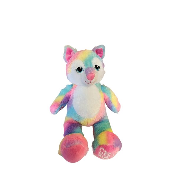 Great Wolf Lodge Rainbow Plush Wolf By Build-A-Bear Workshop - Picture 1 of 4